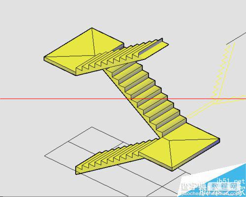 天正cad怎么画多跑楼梯？cad三跑楼梯的画法5