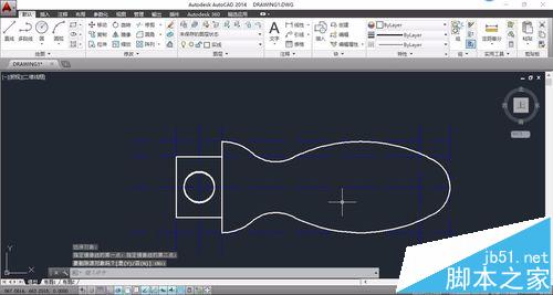 CAD怎么绘制手柄原型图?14