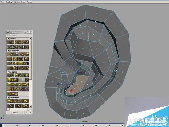 MAYA多边形工具建模一个逼真的人物耳朵9