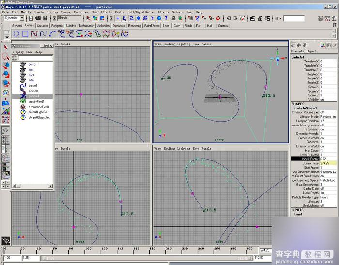 maya2008制作一个漂亮的奇幻星璨特效教程6