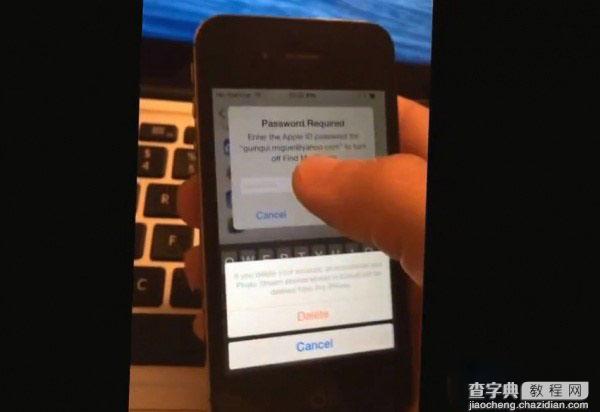 iOS7系统漏洞不用密码就可关闭Find My Phone选项的方法视频详解1