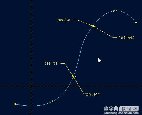 用Pro/E制作两条c2(曲率相连)的曲线13