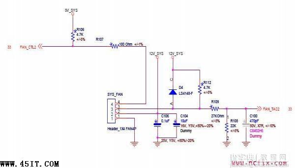 RS780G主板CPU风扇控制电路图1