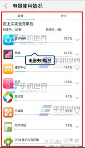 New Moto X手机怎么查看电池电量使用情况？4