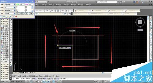 CAD建筑图纸中怎么绘制转角窗和轴网墙?7