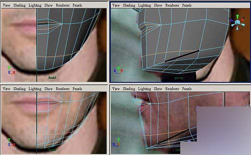 Maya制作人物头部polygon建模17