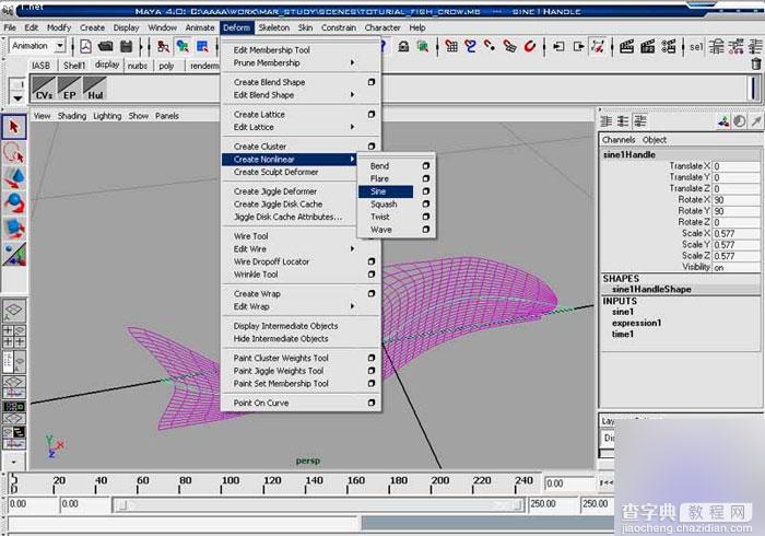 maya8.5粒子系统打造鱼群图文教程3