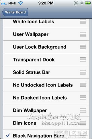 ios7越狱后怎么换主题/美化主题 ios7主题插件winterboard使用图文教程详解10