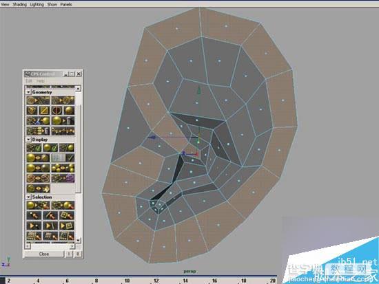 MAYA多边形工具建模一个逼真的人物耳朵5