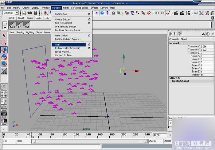 maya8.5粒子系统打造鱼群图文教程8