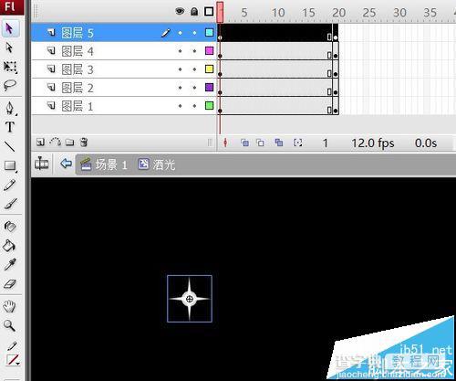 flash制作跟随鼠标移动的撒光蝴蝶方法3