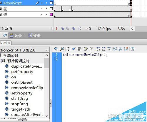 flash制作跟随鼠标移动的撒光蝴蝶方法12