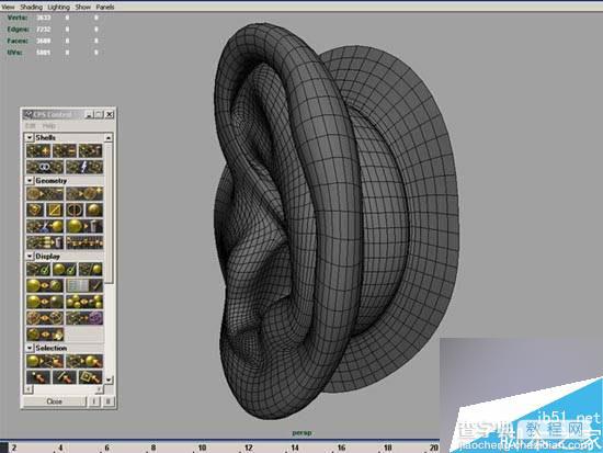 MAYA多边形工具建模一个逼真的人物耳朵19