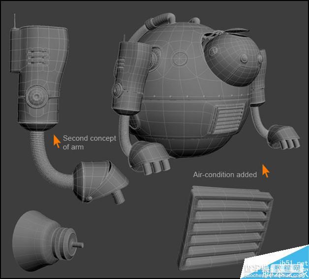 3DSMAX制作一个抽象的热水器机器8