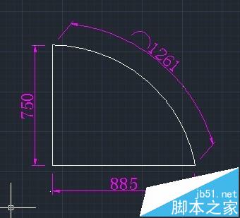 CAD已怎么更久弧长和直角边长画弧?1