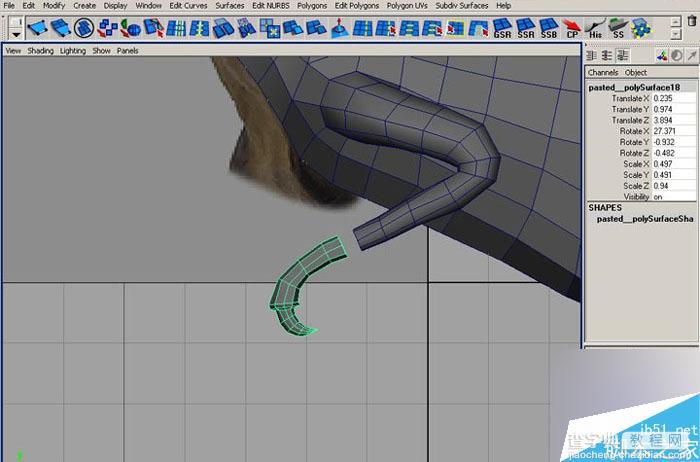 MAYA 7.0恐龙建模的方法和制作步骤介绍20