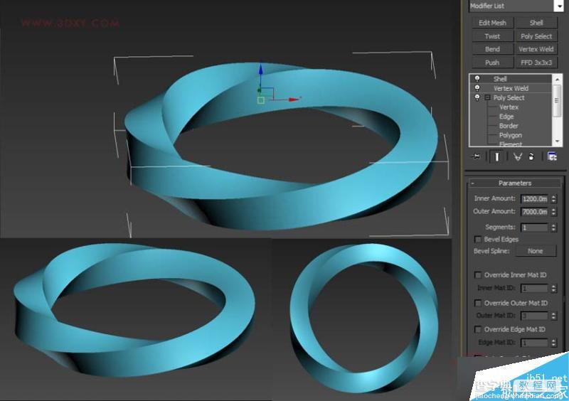3ds Max打造创意莫比乌斯环建模19