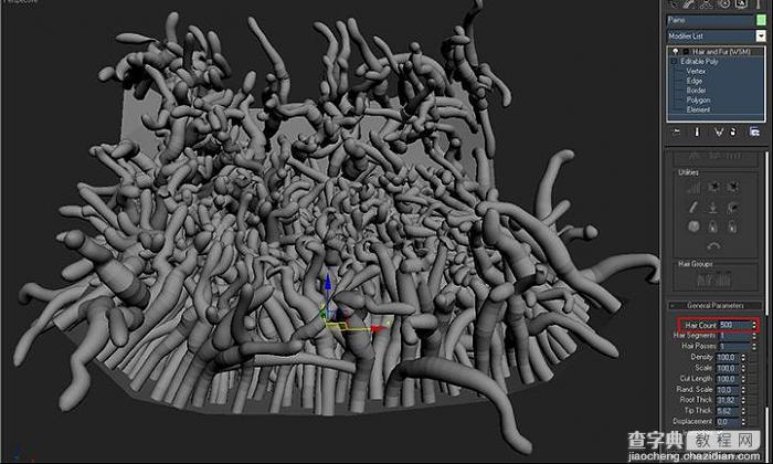 3ds Max使用毛发系统制作海葵9