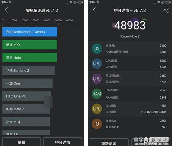 红米Note 2跑分多少？红米Note 2安兔兔跑分成绩图解5
