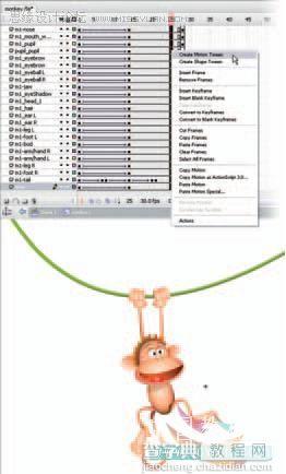 Flash cs3鼠绘教程：绘制一只可爱猴子的动画技巧介绍12