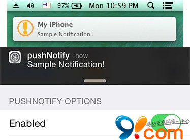 安装使用pushNotify插件在Mac上接收iPhone/iPad推送信息方法教程7