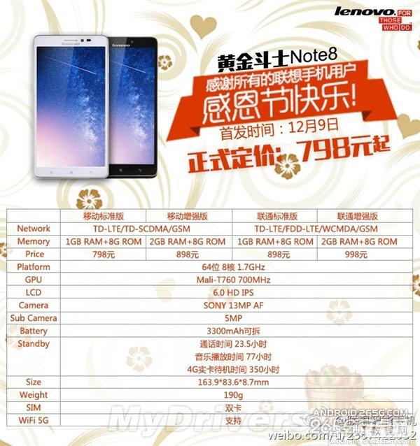 联想黄金斗士Note8标准版与增强版有什么区别？哪个好?4