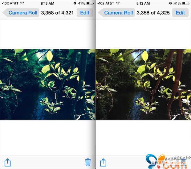 怎样去除iOS7内置照片所添加的滤镜效果3