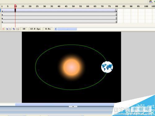 flash运用引导层动画制作天体之间的运动12