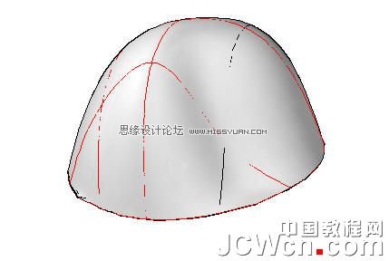 AutoCAD 2011教程：用曲面命令制作一顶三维帽子建模5