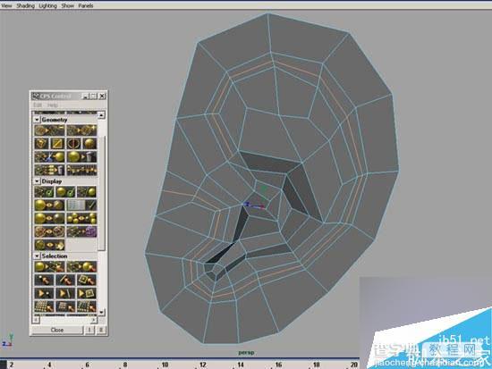 MAYA多边形工具建模一个逼真的人物耳朵7