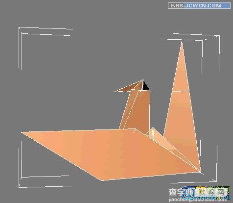 教你如何用3Dmax制作千纸鹤多边形建模14