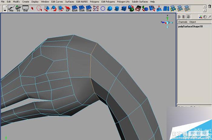 MAYA 7.0恐龙建模的方法和制作步骤介绍15