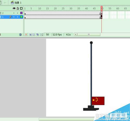 FLASH补间动画制作升国旗过程10