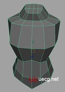 MAYA建立人体躯干的建模教程5