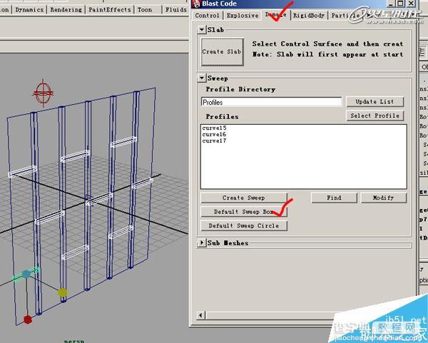 MAYA BlastCode Sweep制作墙体教程9