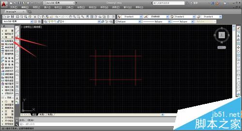 CAD建筑图纸中怎么绘制转角窗和轴网墙?6