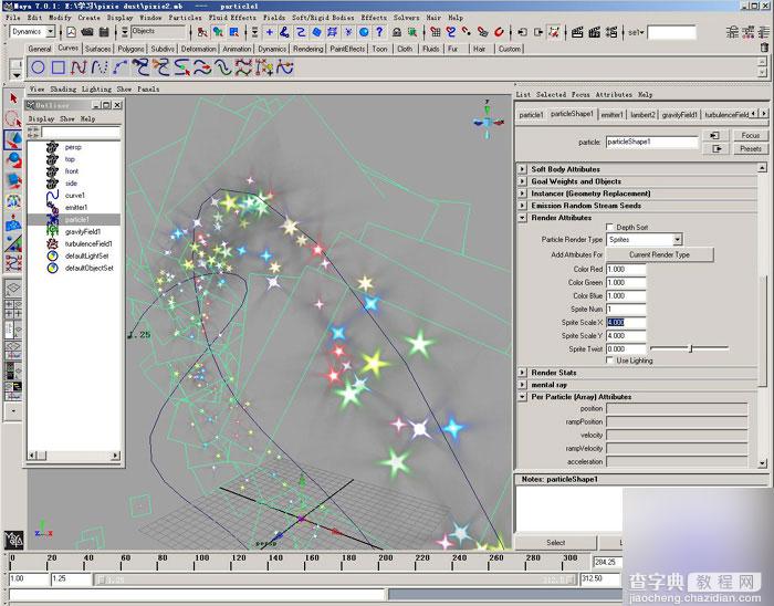 maya2008制作一个漂亮的奇幻星璨特效教程14