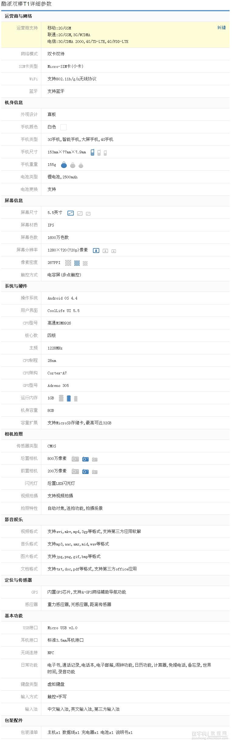 酷派t1电信版怎么样？酷派双棒t1电信版参数配置详细介绍2