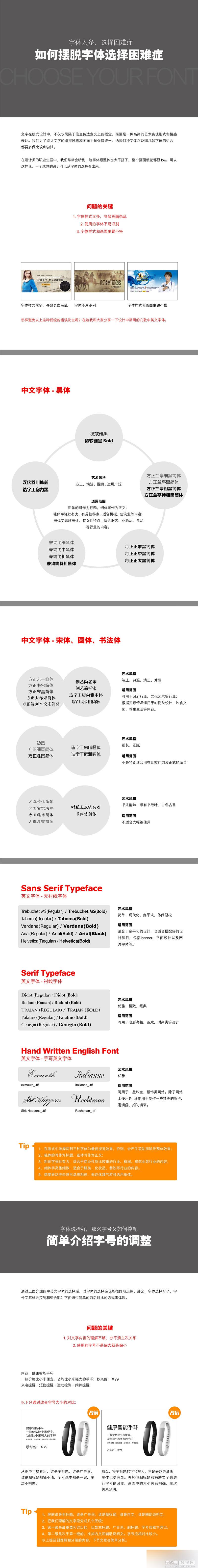 字体搭配技巧:字体太多如何摆脱字体选择困难症?1