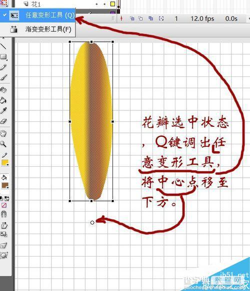 flash绘制一朵非常漂亮的花8