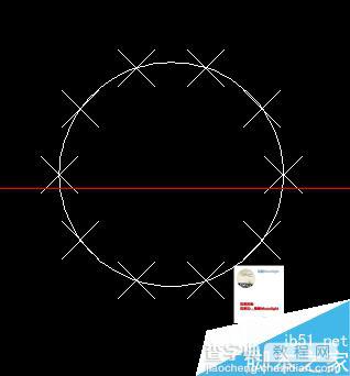 CAD2007怎么把一个圆形等分成多条弧线？8