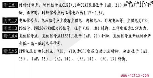 SOCKET 754插座故障测试点1