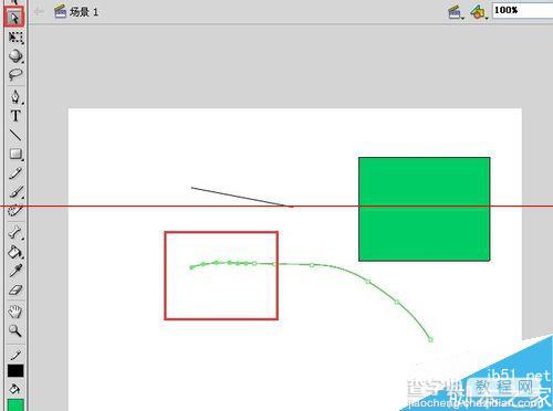 flash删除部分线段或者图形的具体教程10