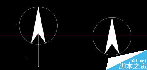 cad中对齐命令怎么用？cad使用对齐命令制作指北针的详细教程6