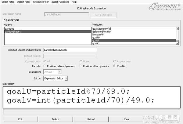 MAYA粒子替换功能和Mel命令colorAtPoint教程7