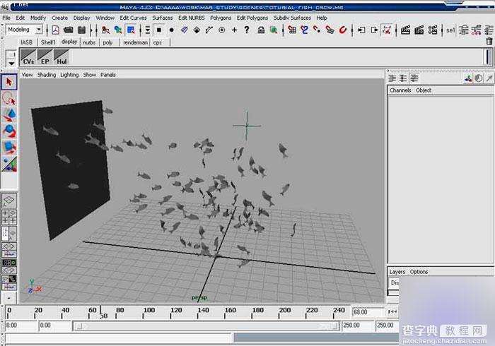 maya8.5粒子系统打造鱼群图文教程9