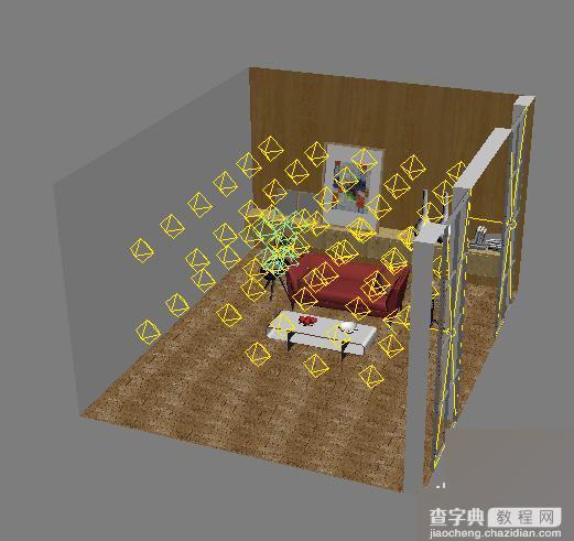 3DMAX空间夜景布光手法室内渲染教程22
