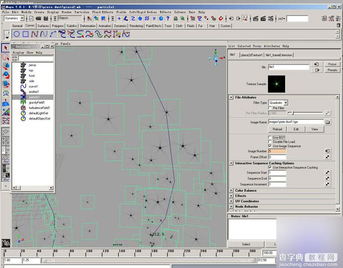 maya2008制作一个漂亮的奇幻星璨特效教程8