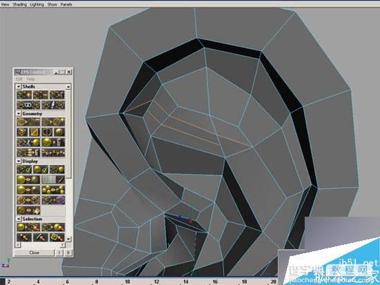 MAYA多边形工具建模一个逼真的人物耳朵11