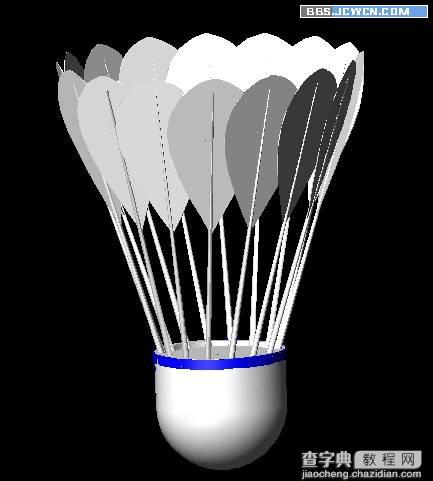 AutoCAD三维建模教程：制作逼真的立体羽毛球15